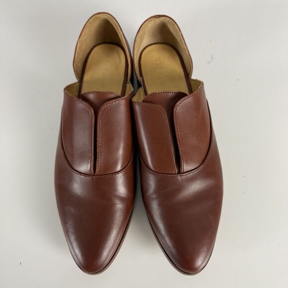 Nisolo Emma D'Orsay Oxford Loafers Shoes Slip On Flats Brandy Chestnut Womens 9 - Picture 5 of 14